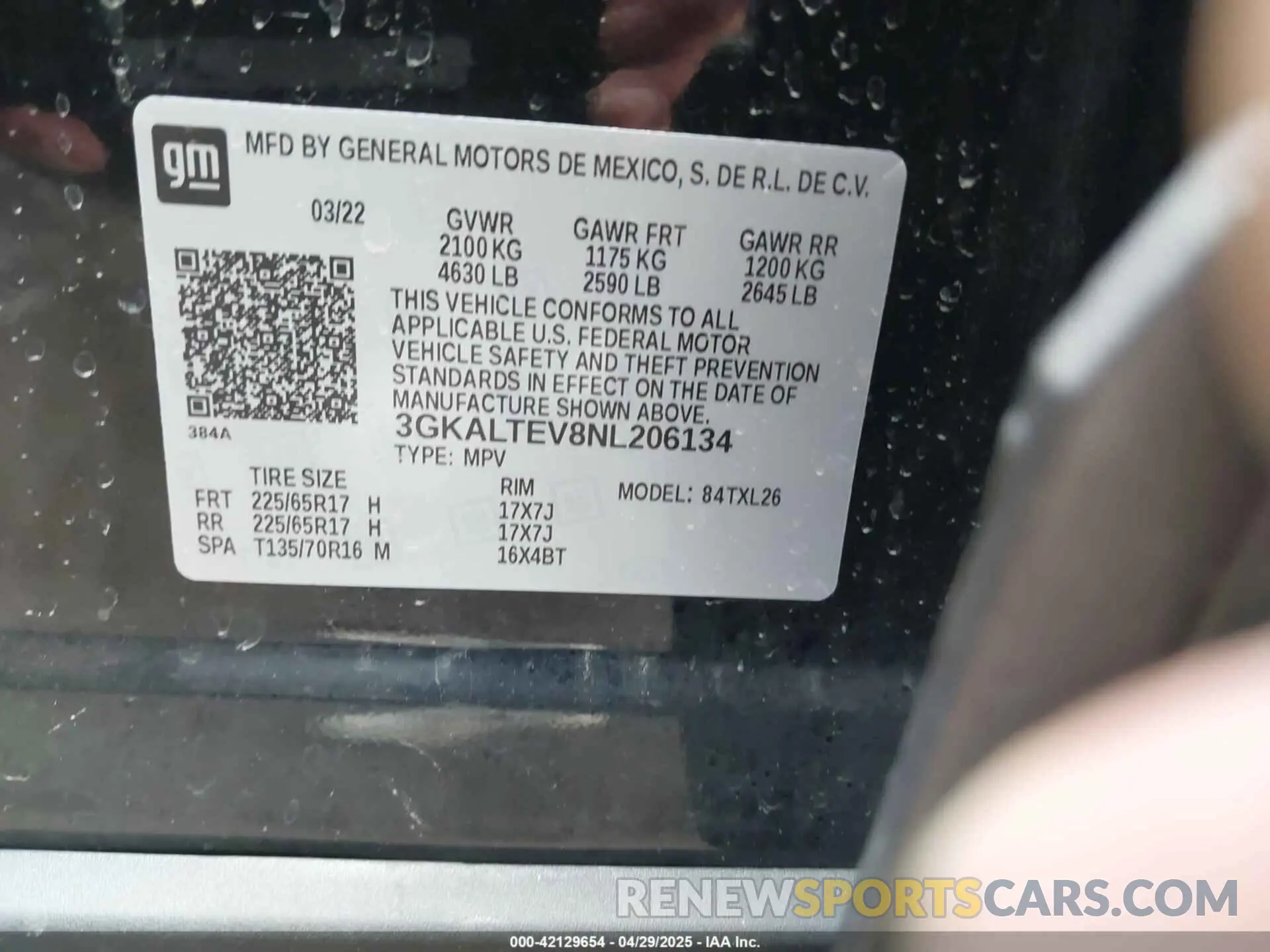 9 fotografías del automóvil dañado 3GKALTEV8NL206134 GMC TERRAIN 2022