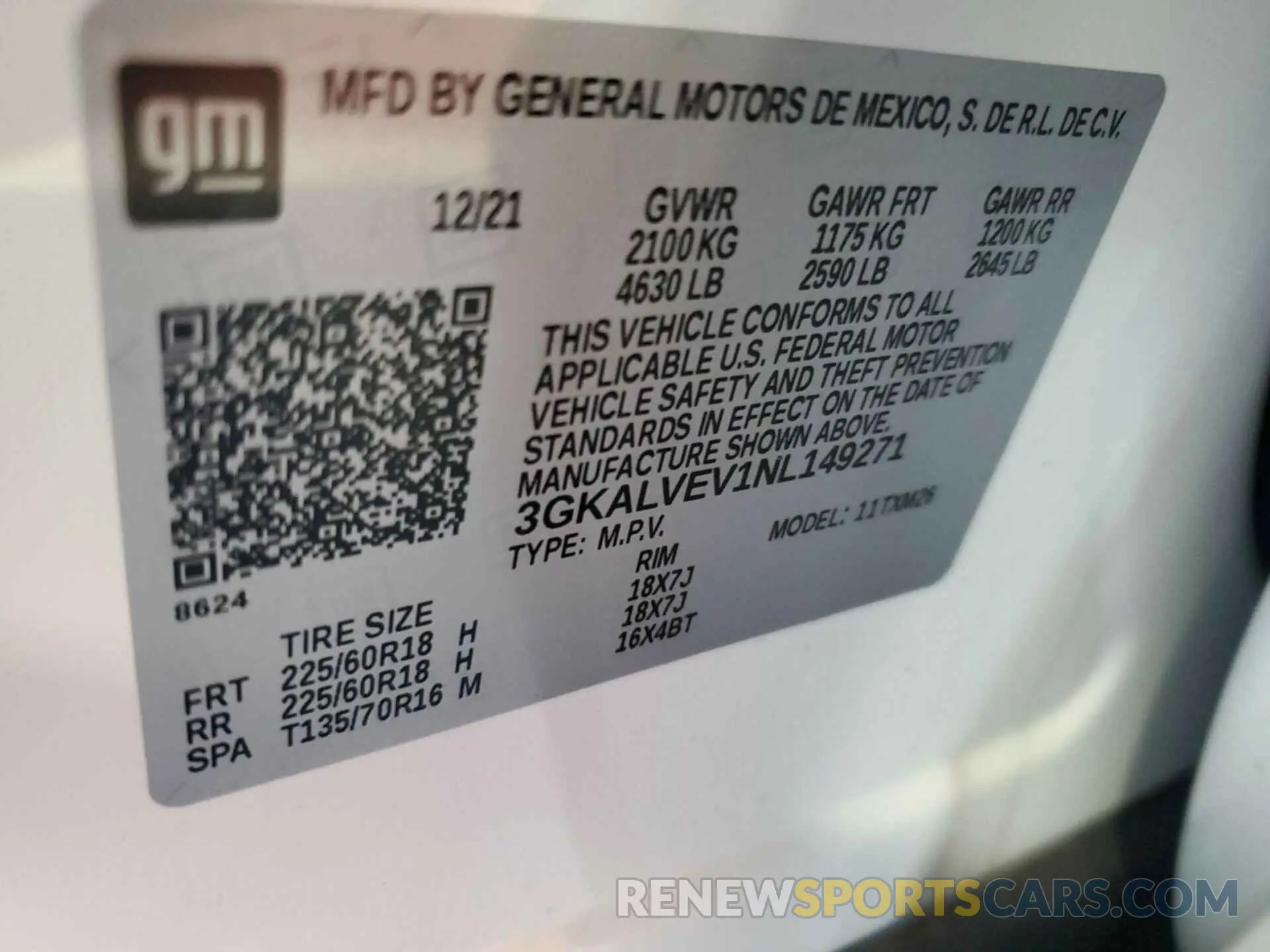 1 fotografías del automóvil dañado 3GKALVEV1NL149271 GMC TERRAIN 2022