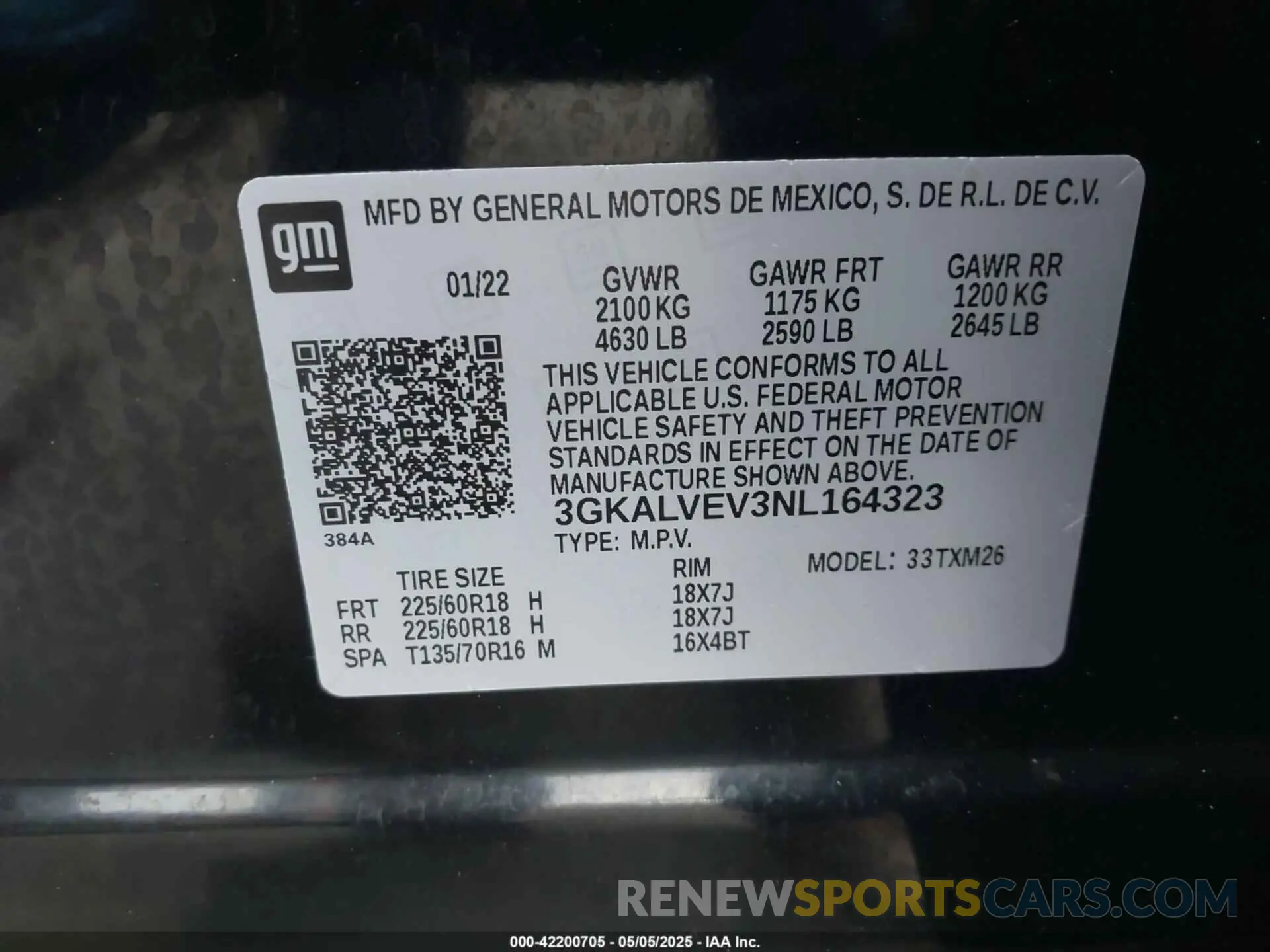 9 fotografías del automóvil dañado 3GKALVEV3NL164323 GMC TERRAIN 2022