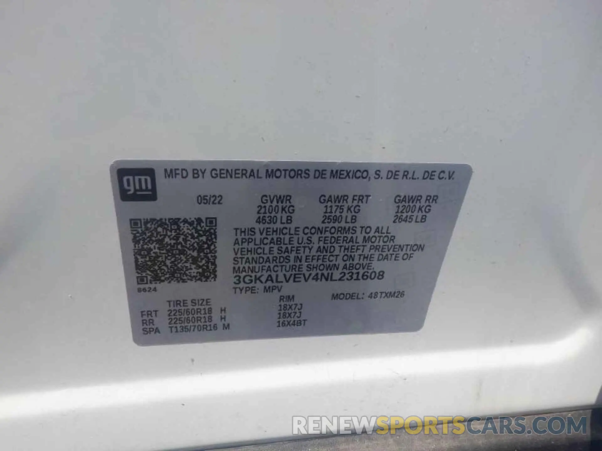 9 fotografías del automóvil dañado 3GKALVEV4NL231608 GMC TERRAIN 2022