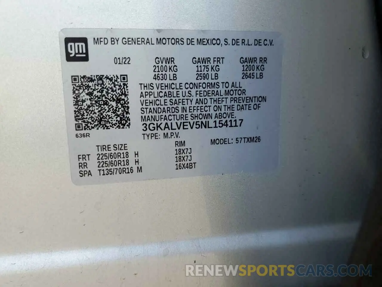 13 fotografías del automóvil dañado 3GKALVEV5NL154117 GMC TERRAIN 2022