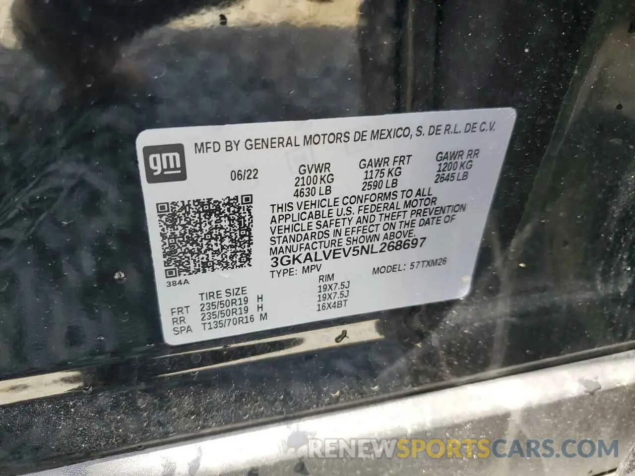 14 fotografías del automóvil dañado 3GKALVEV5NL268697 GMC TERRAIN 2022