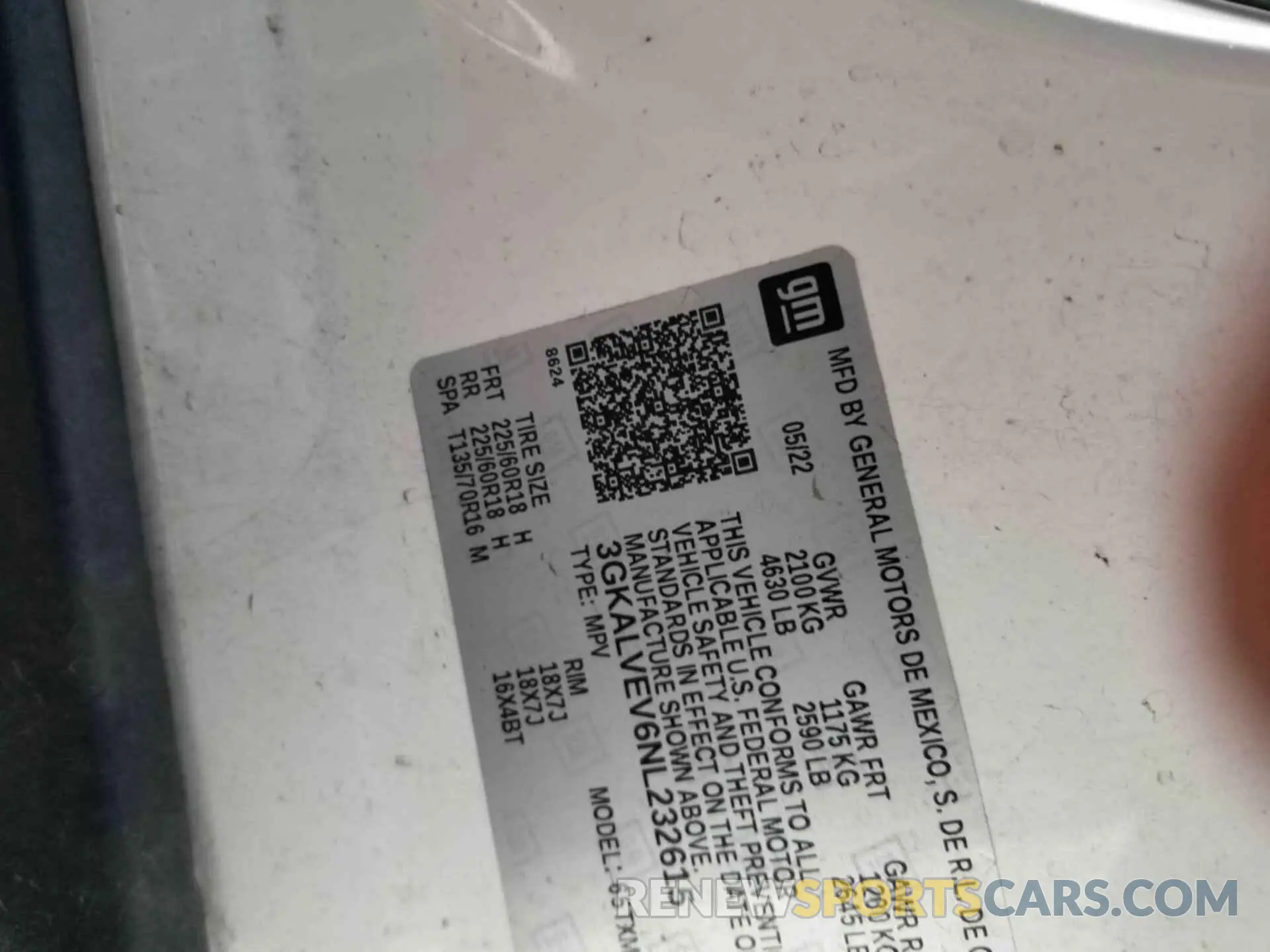 2 fotografías del automóvil dañado 3GKALVEV6NL232615 GMC TERRAIN 2022