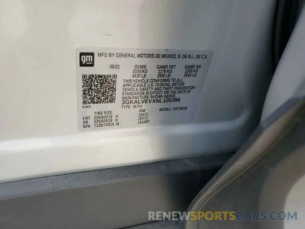 13 fotografías del automóvil dañado 3GKALVEVXNL105396 GMC TERRAIN 2022