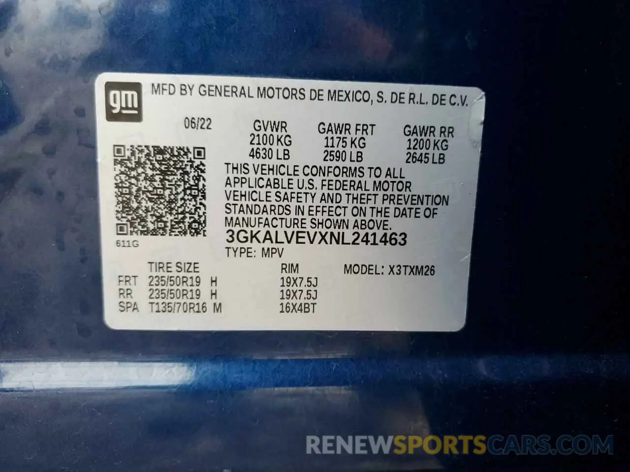 13 fotografías del automóvil dañado 3GKALVEVXNL241463 GMC TERRAIN 2022