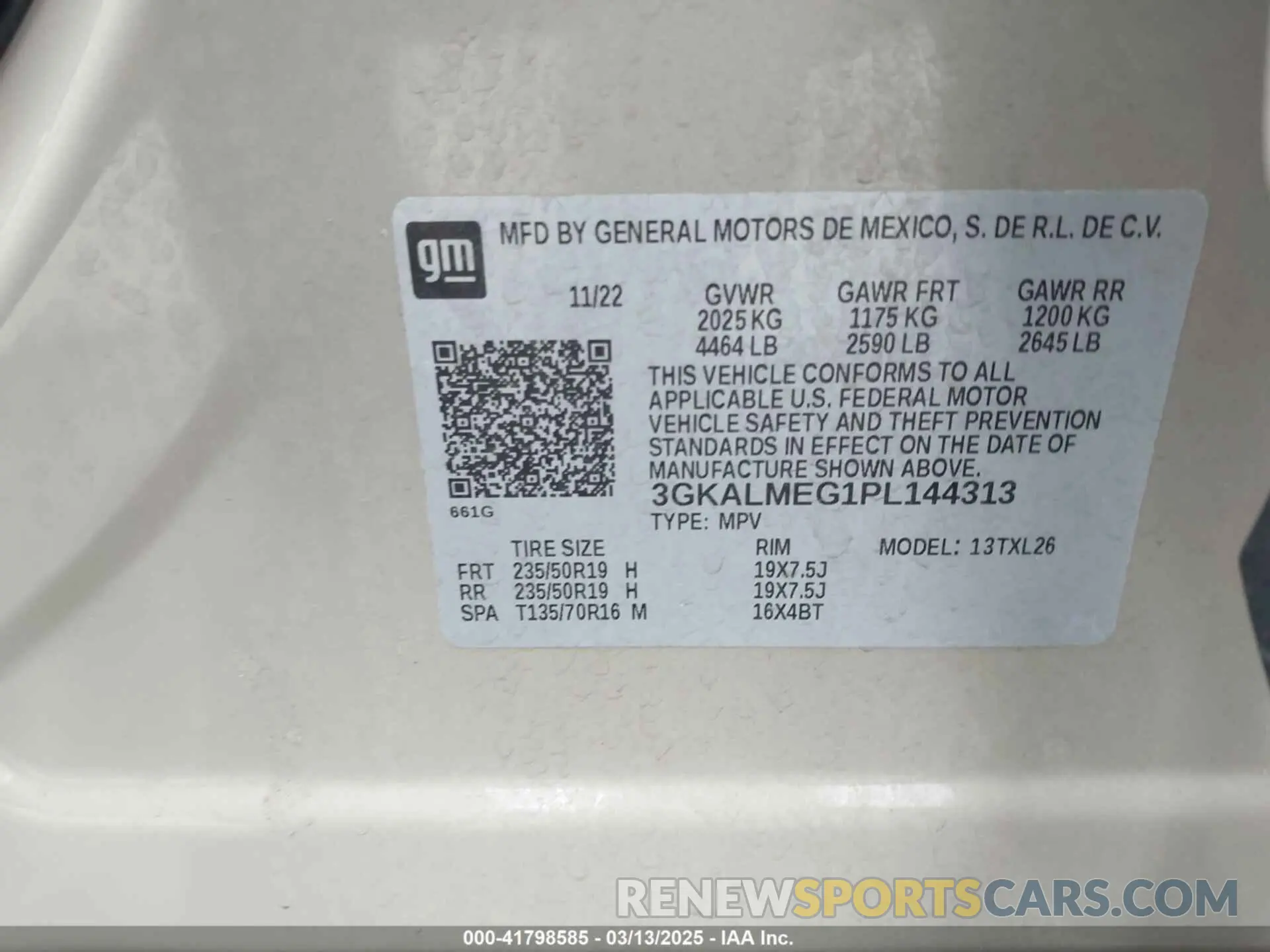 9 fotografías del automóvil dañado 3GKALMEG1PL144313 GMC TERRAIN 2023
