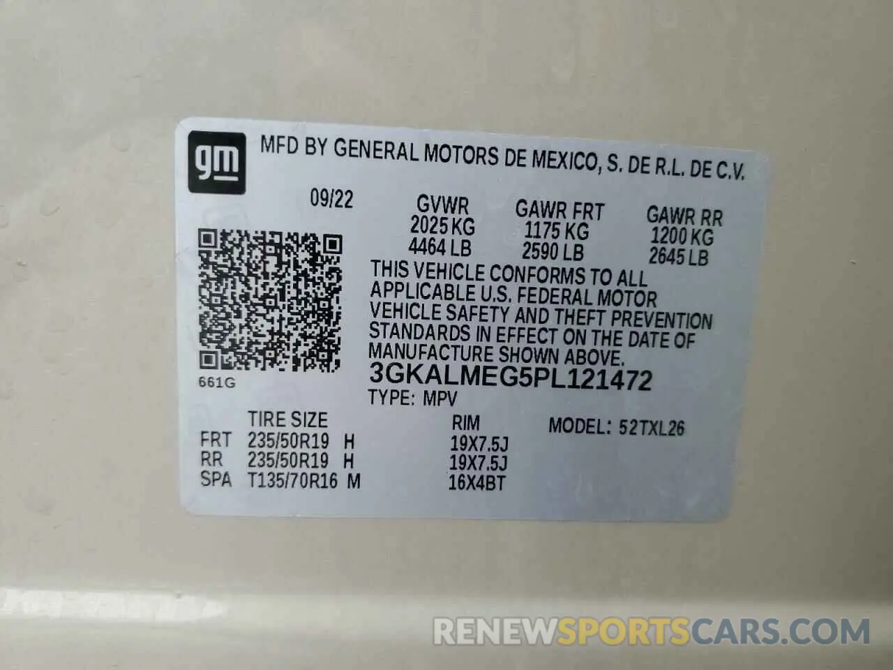 16 fotografías del automóvil dañado 3GKALMEG5PL121472 GMC TERRAIN 2023