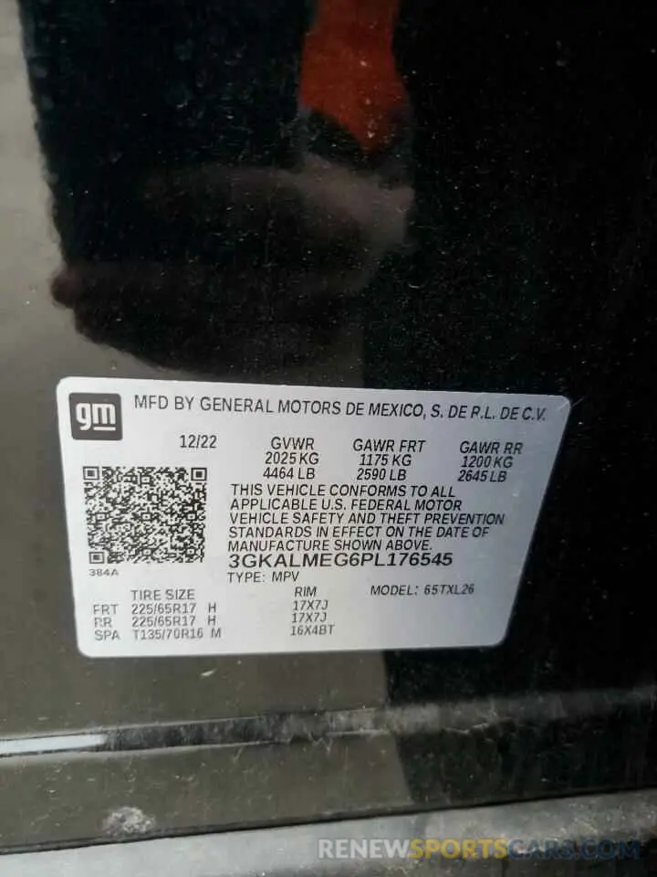 13 fotografías del automóvil dañado 3GKALMEG6PL176545 GMC TERRAIN 2023
