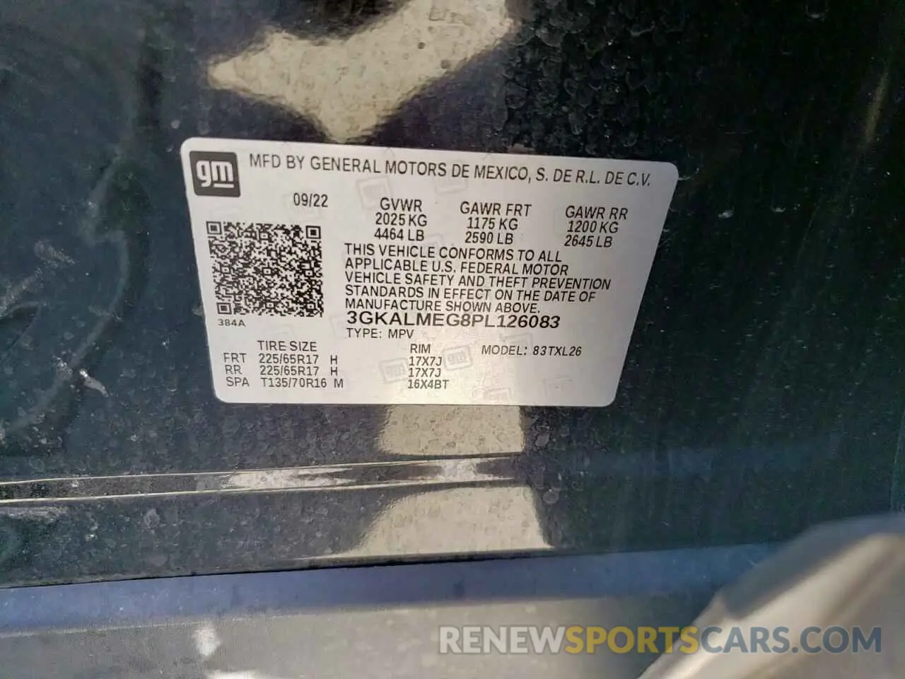 13 fotografías del automóvil dañado 3GKALMEG8PL126083 GMC TERRAIN 2023