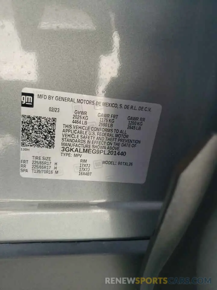 13 fotografías del automóvil dañado 3GKALMEG9PL201440 GMC TERRAIN 2023