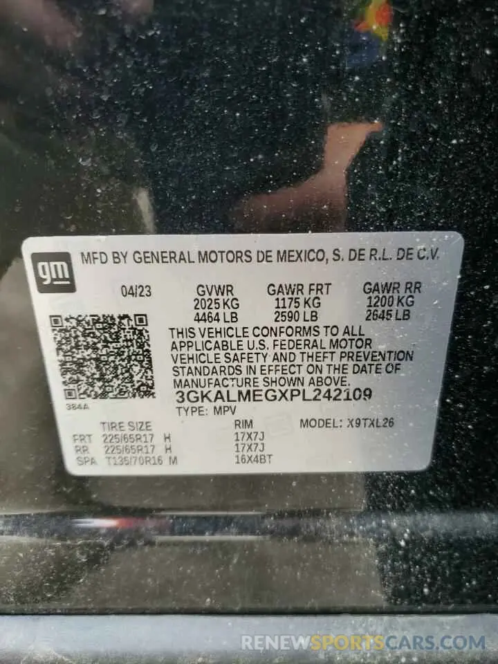 12 fotografías del automóvil dañado 3GKALMEGXPL242109 GMC TERRAIN 2023