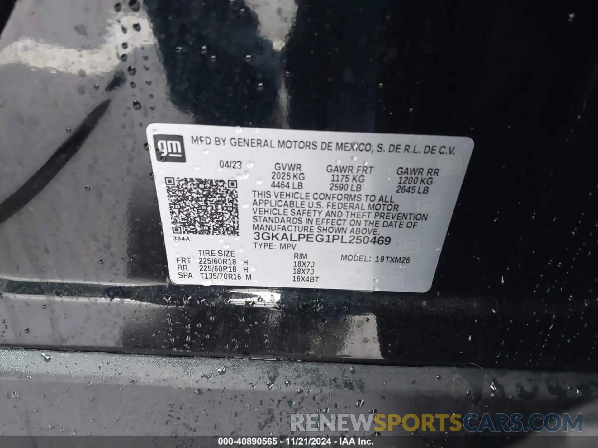 9 fotografías del automóvil dañado 3GKALPEG1PL250469 GMC TERRAIN 2023