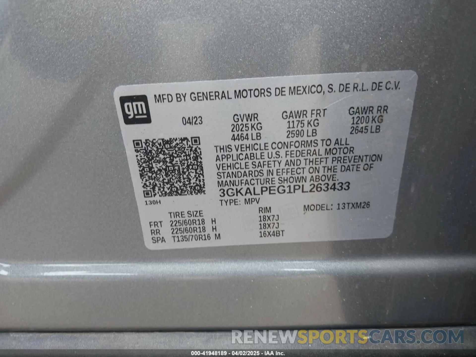 9 fotografías del automóvil dañado 3GKALPEG1PL263433 GMC TERRAIN 2023