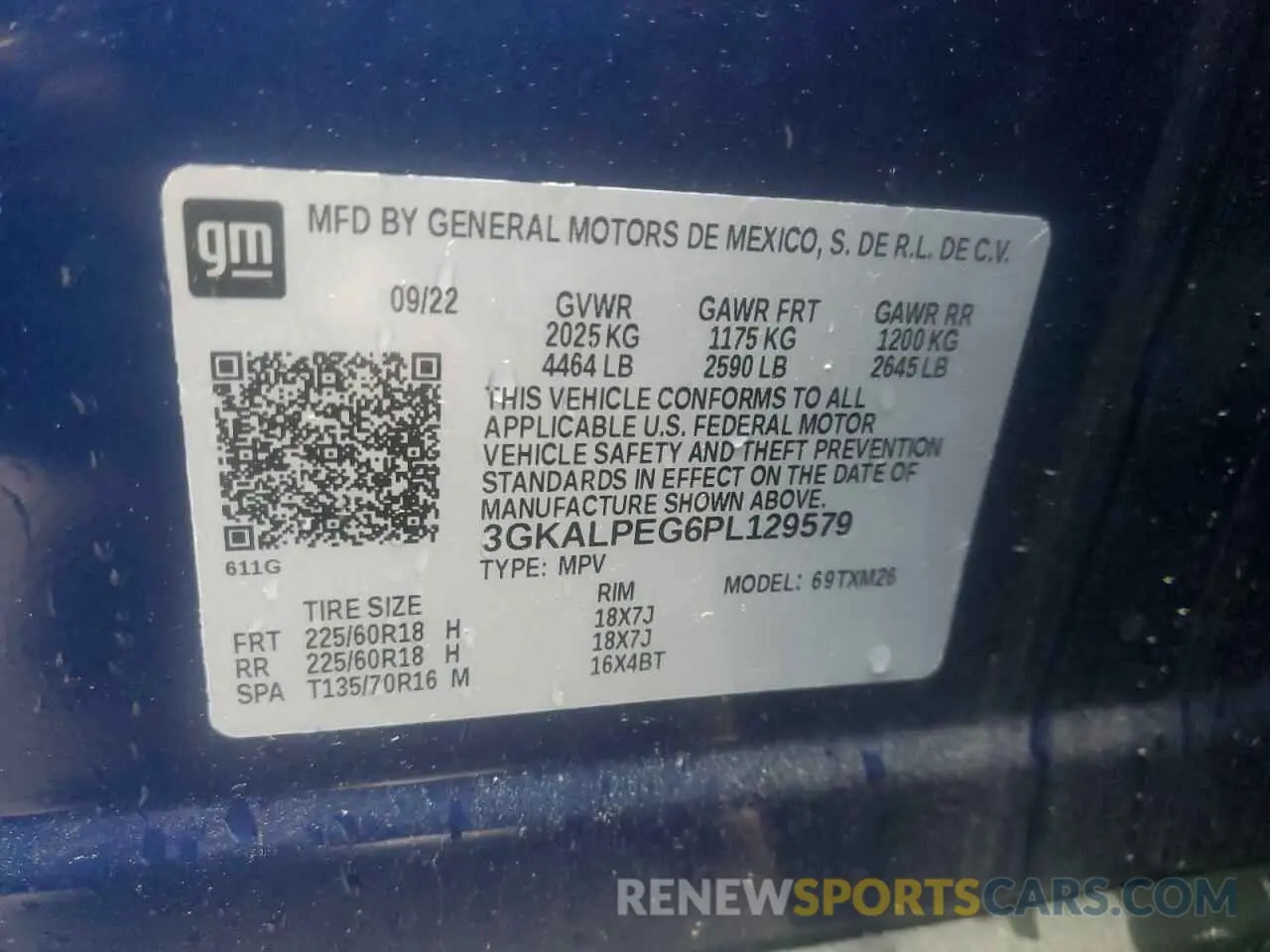 13 fotografías del automóvil dañado 3GKALPEG6PL129579 GMC TERRAIN 2023