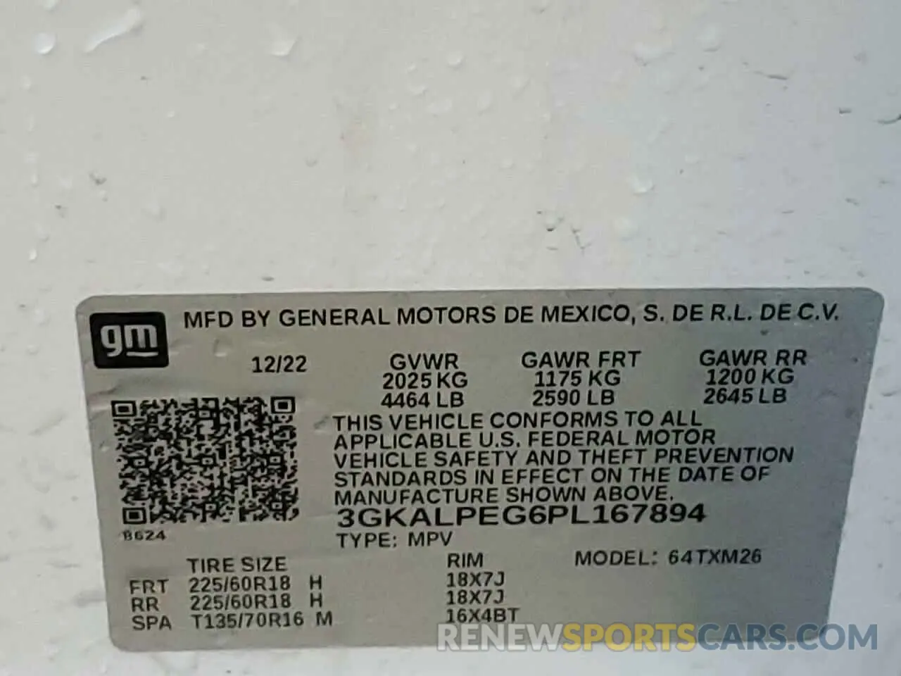 13 fotografías del automóvil dañado 3GKALPEG6PL167894 GMC TERRAIN 2023