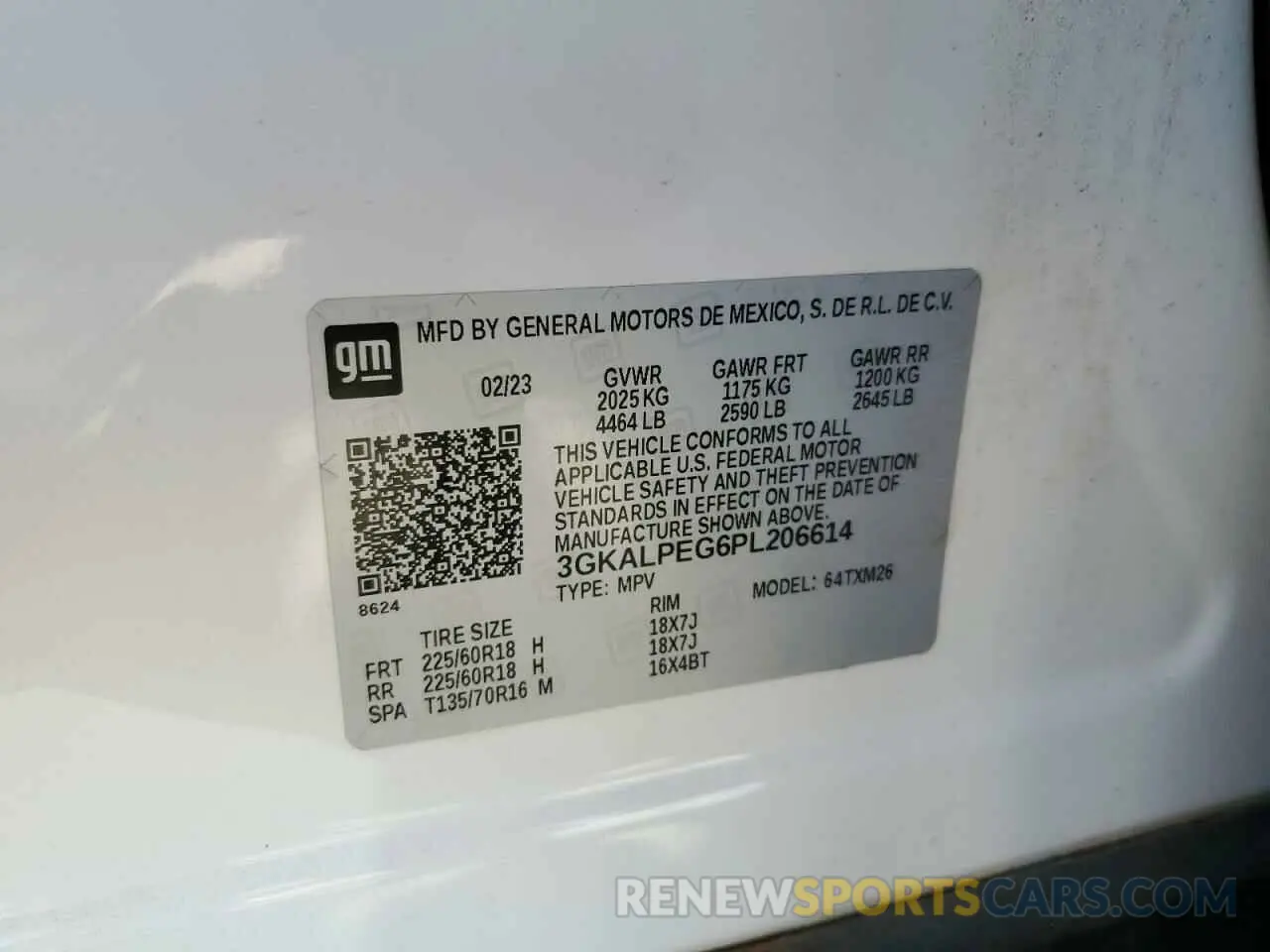 14 fotografías del automóvil dañado 3GKALPEG6PL206614 GMC TERRAIN 2023