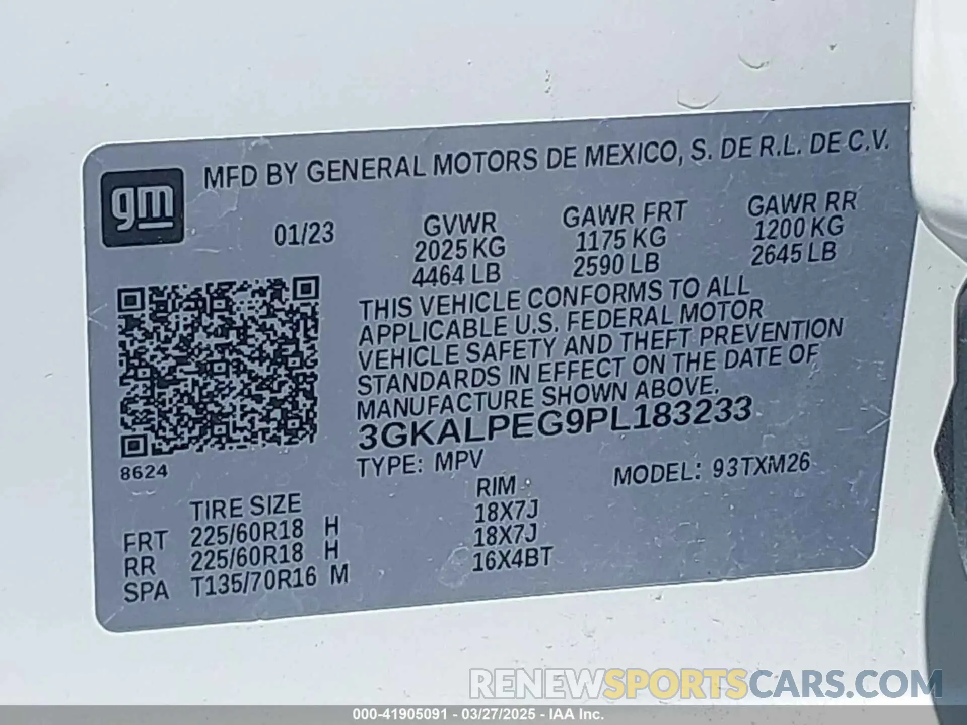 9 fotografías del automóvil dañado 3GKALPEG9PL183233 GMC TERRAIN 2023