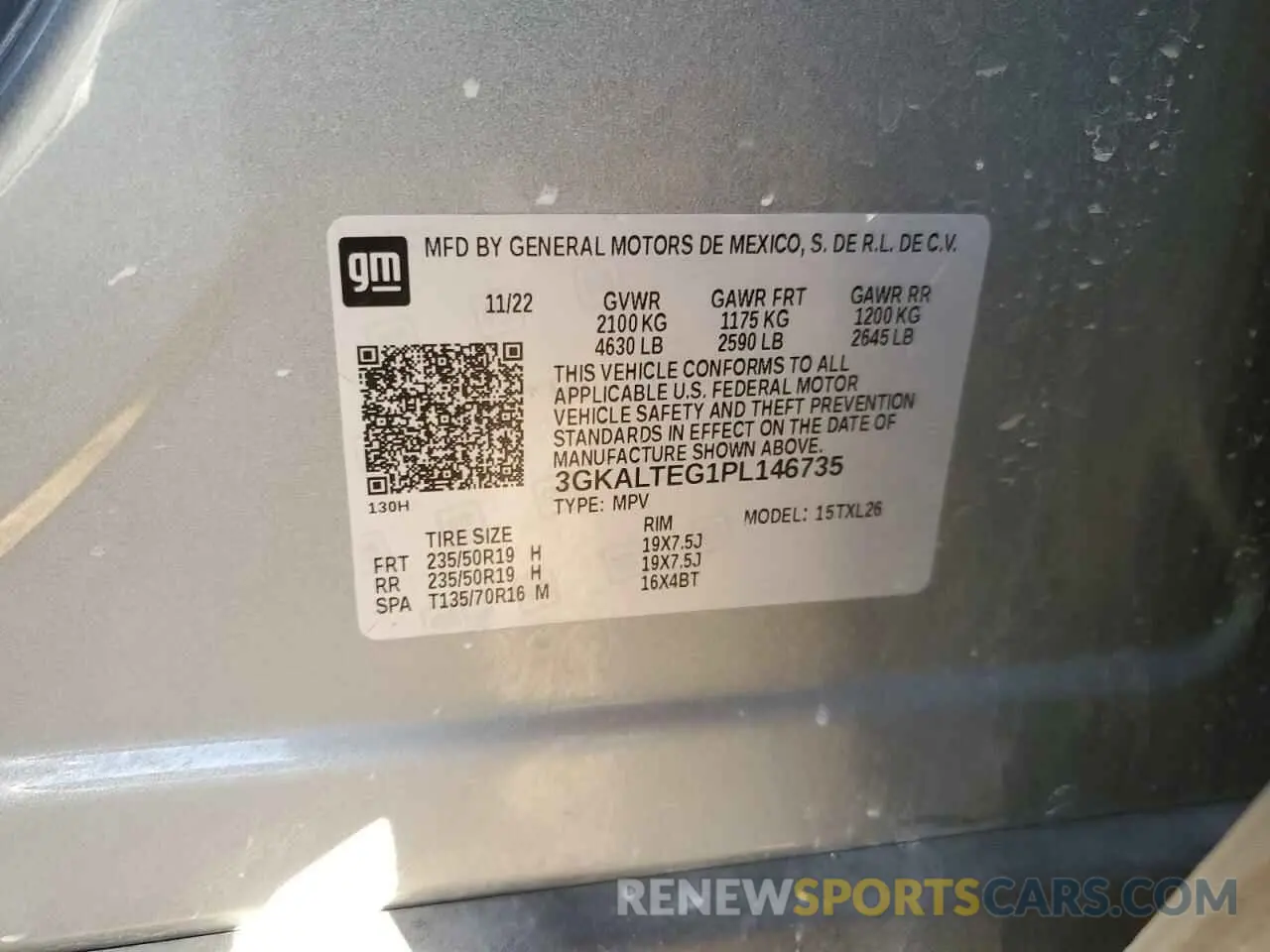 13 fotografías del automóvil dañado 3GKALTEG1PL146735 GMC TERRAIN 2023