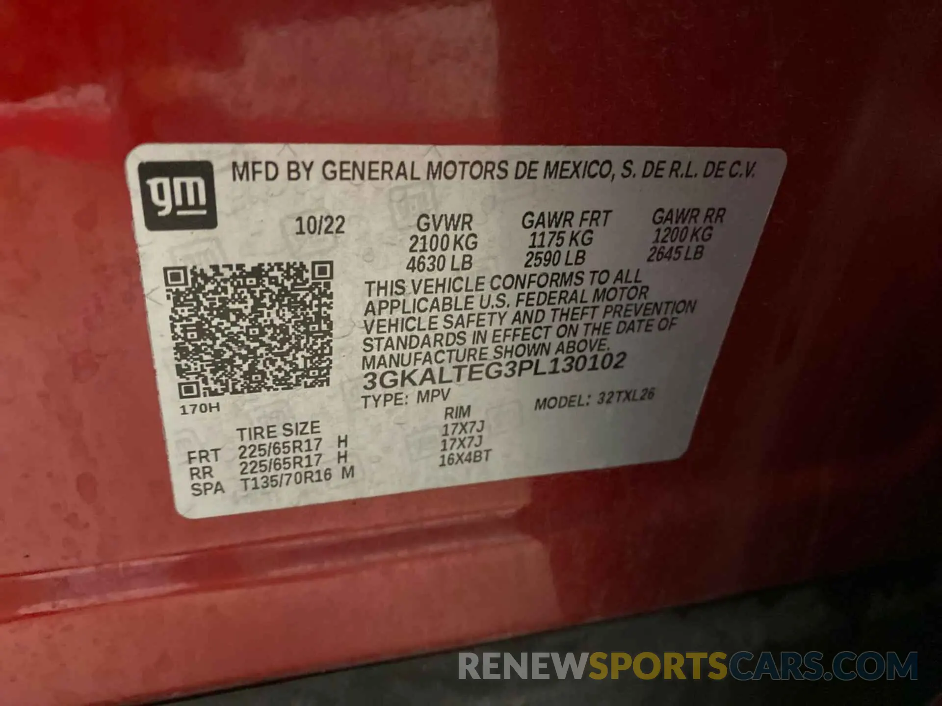 26 fotografías del automóvil dañado 3GKALTEG3PL130102 GMC TERRAIN 2023