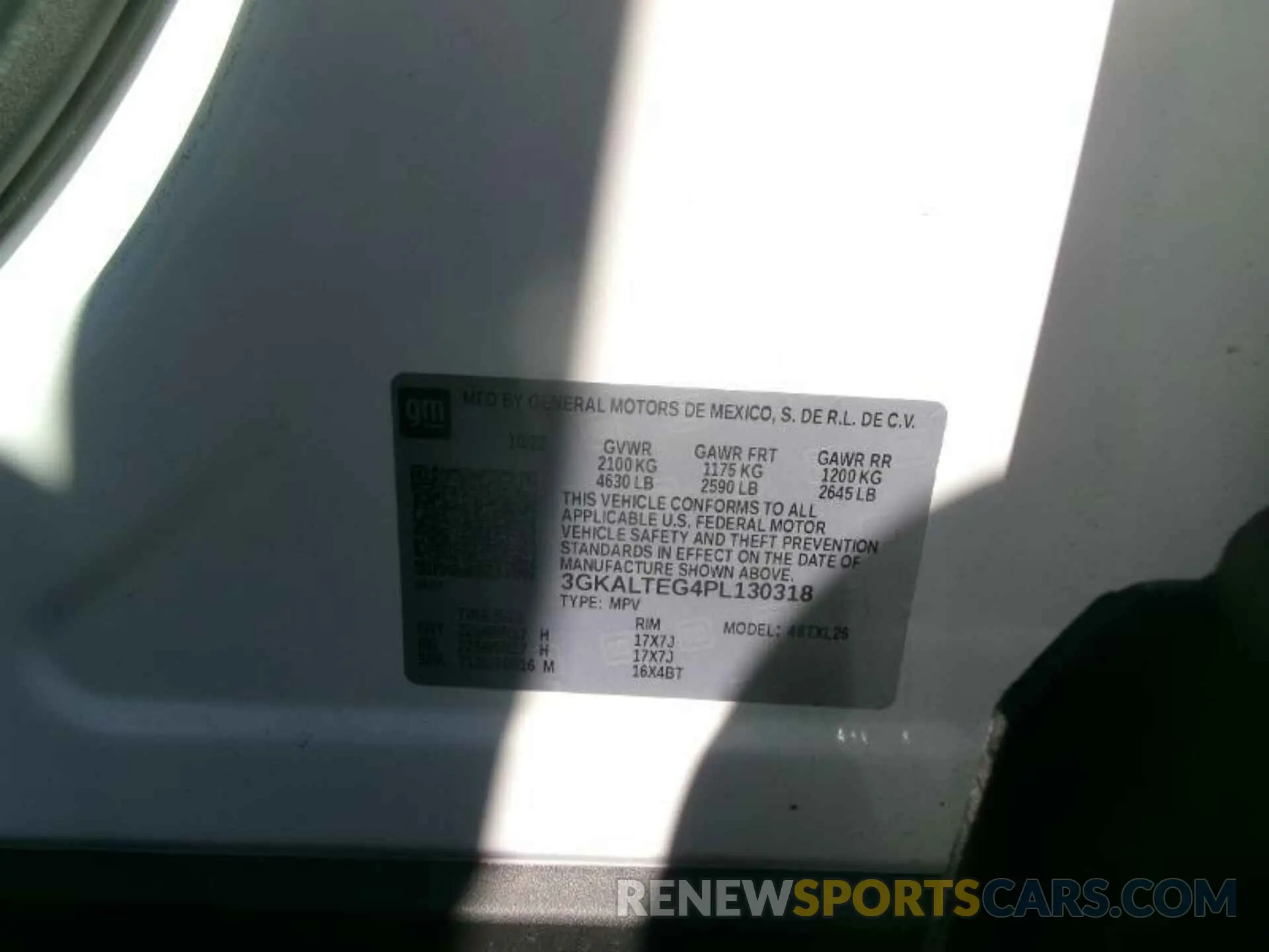 1 fotografías del automóvil dañado 3GKALTEG4PL130318 GMC TERRAIN 2023