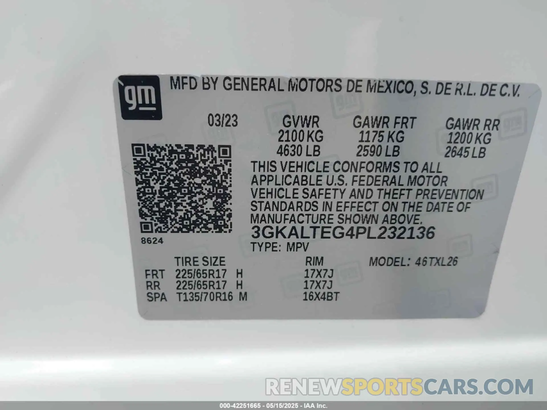 9 fotografías del automóvil dañado 3GKALTEG4PL232136 GMC TERRAIN 2023