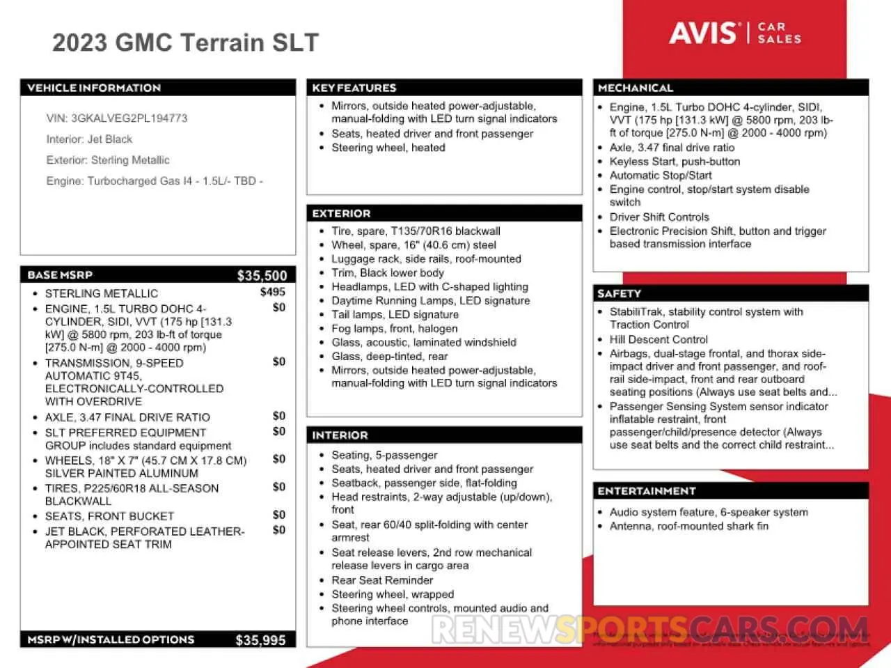 13 fotografías del automóvil dañado 3GKALVEG2PL194773 GMC TERRAIN 2023