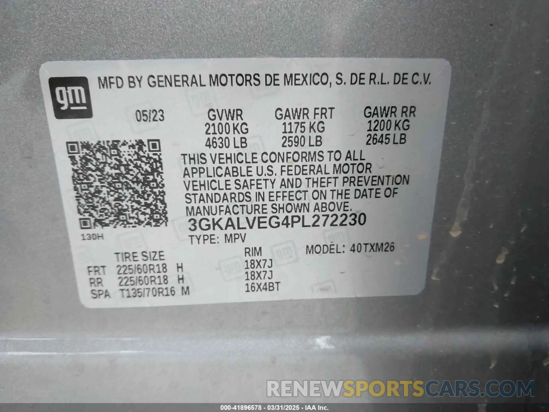 9 fotografías del automóvil dañado 3GKALVEG4PL272230 GMC TERRAIN 2023