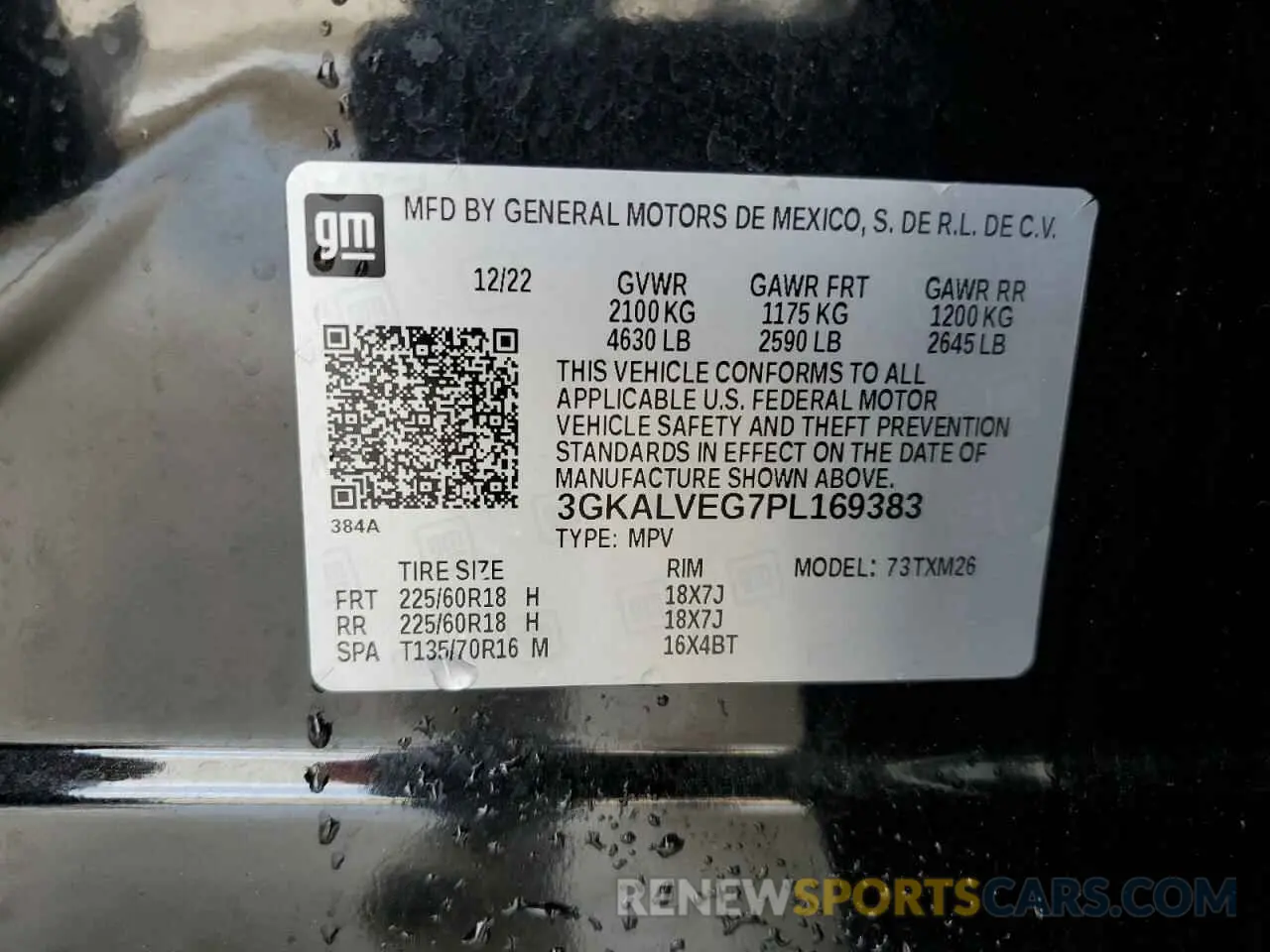 13 fotografías del automóvil dañado 3GKALVEG7PL169383 GMC TERRAIN 2023
