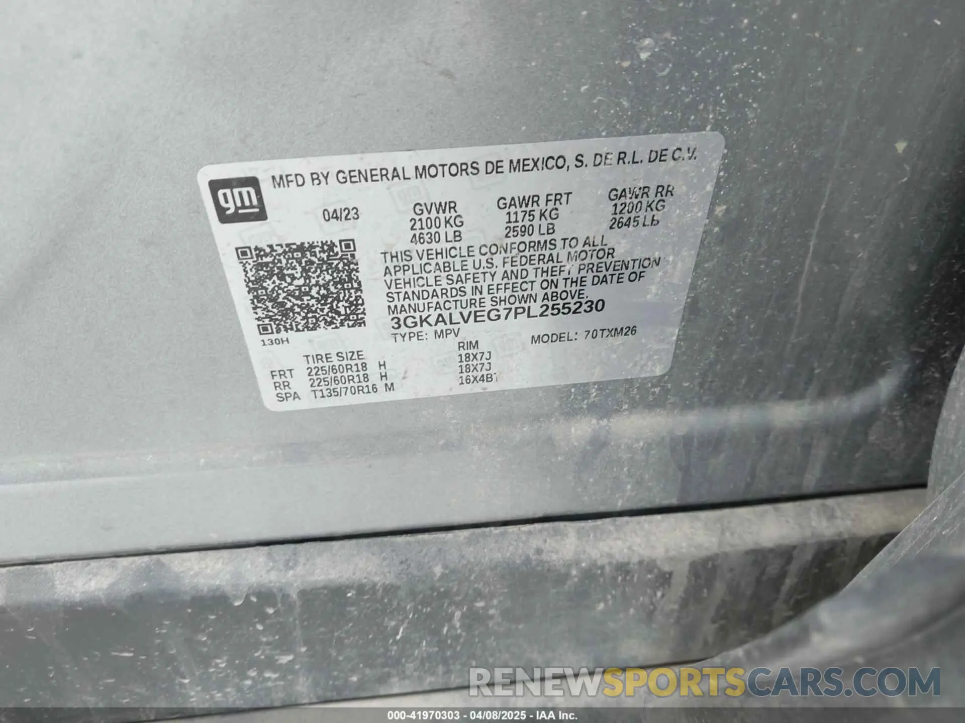 9 fotografías del automóvil dañado 3GKALVEG7PL255230 GMC TERRAIN 2023