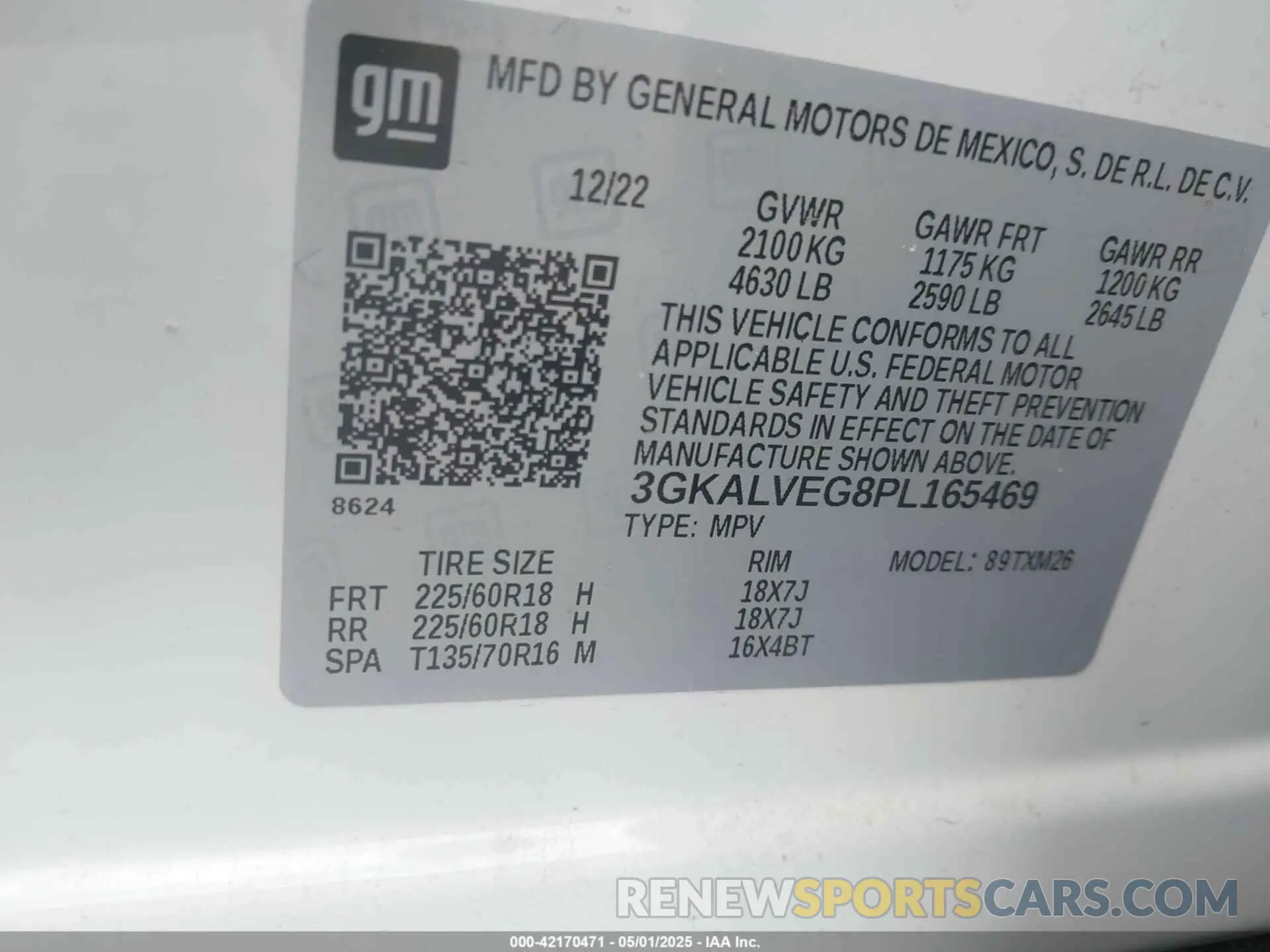 9 fotografías del automóvil dañado 3GKALVEG8PL165469 GMC TERRAIN 2023