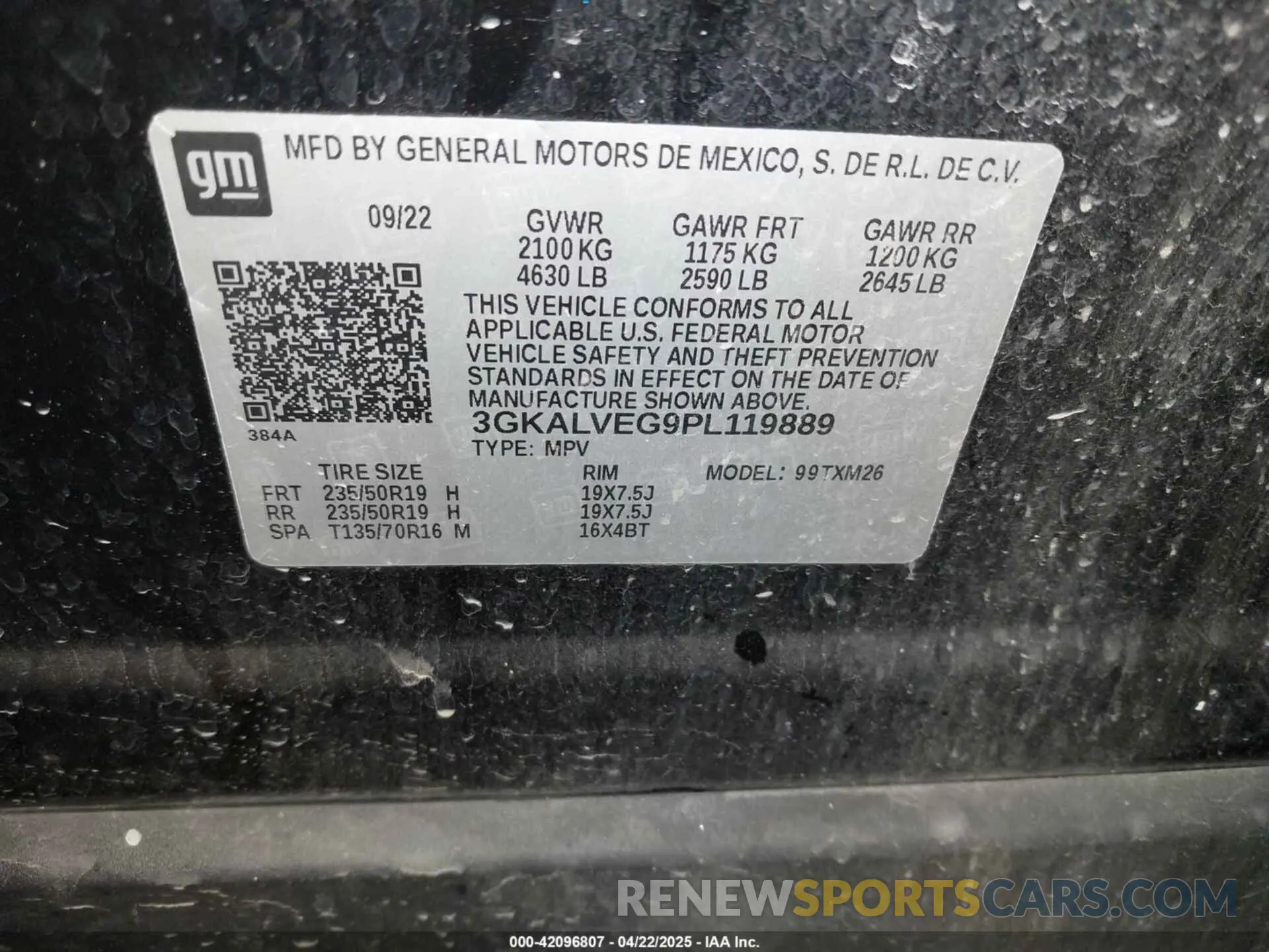9 fotografías del automóvil dañado 3GKALVEG9PL119889 GMC TERRAIN 2023