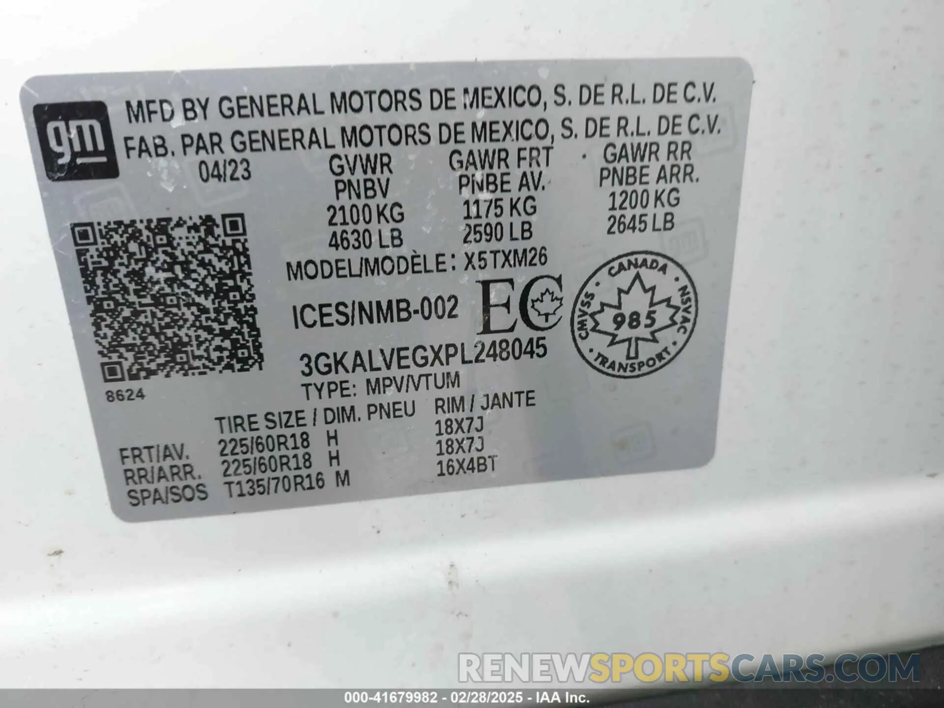 9 fotografías del automóvil dañado 3GKALVEGXPL248045 GMC TERRAIN 2023