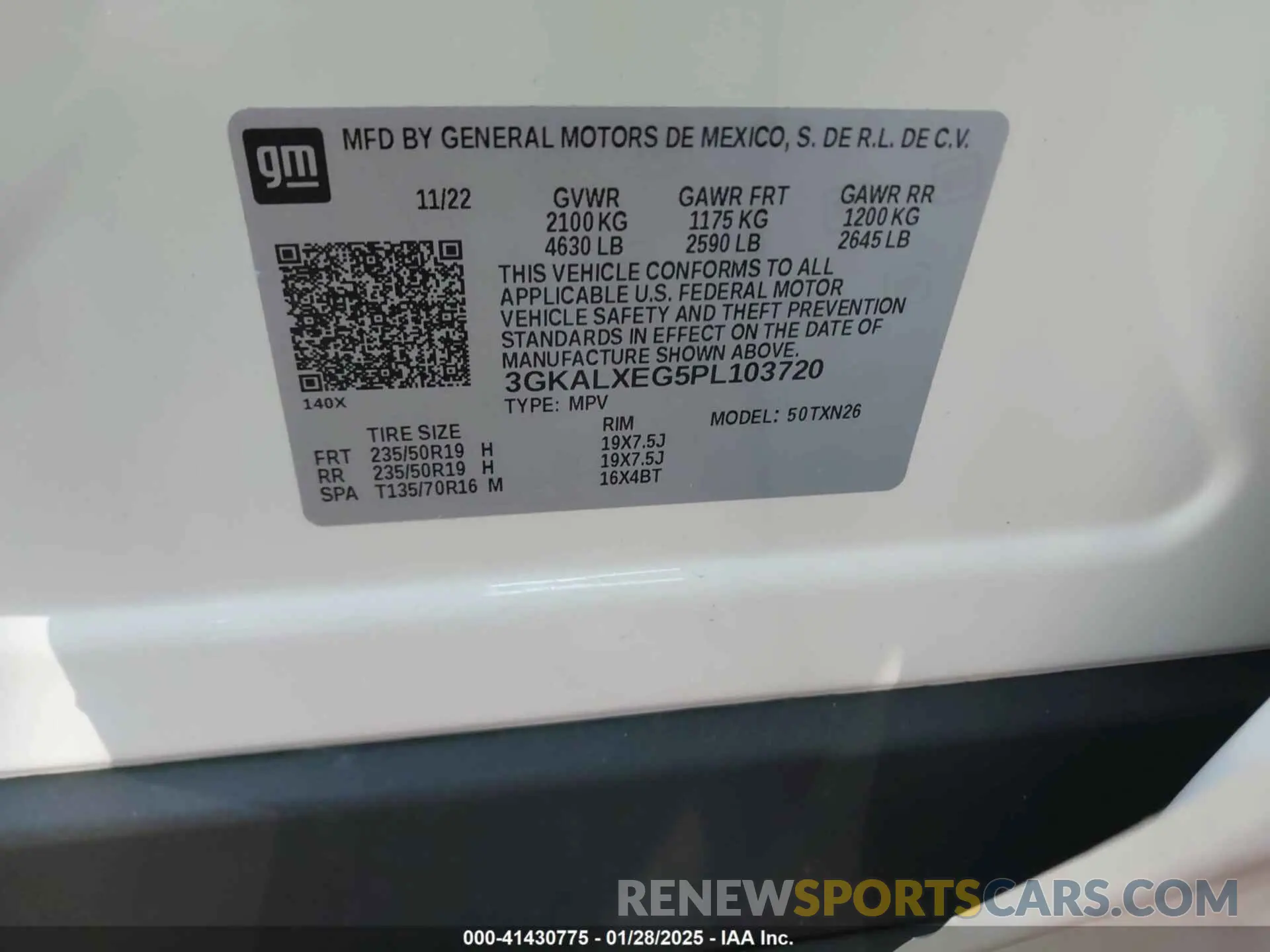 9 fotografías del automóvil dañado 3GKALXEG5PL103720 GMC TERRAIN 2023