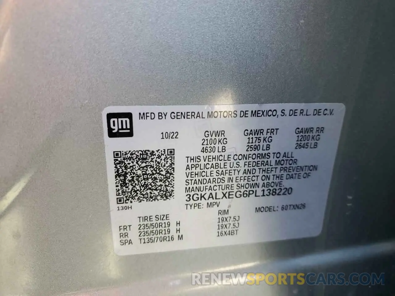 13 fotografías del automóvil dañado 3GKALXEG6PL138220 GMC TERRAIN 2023