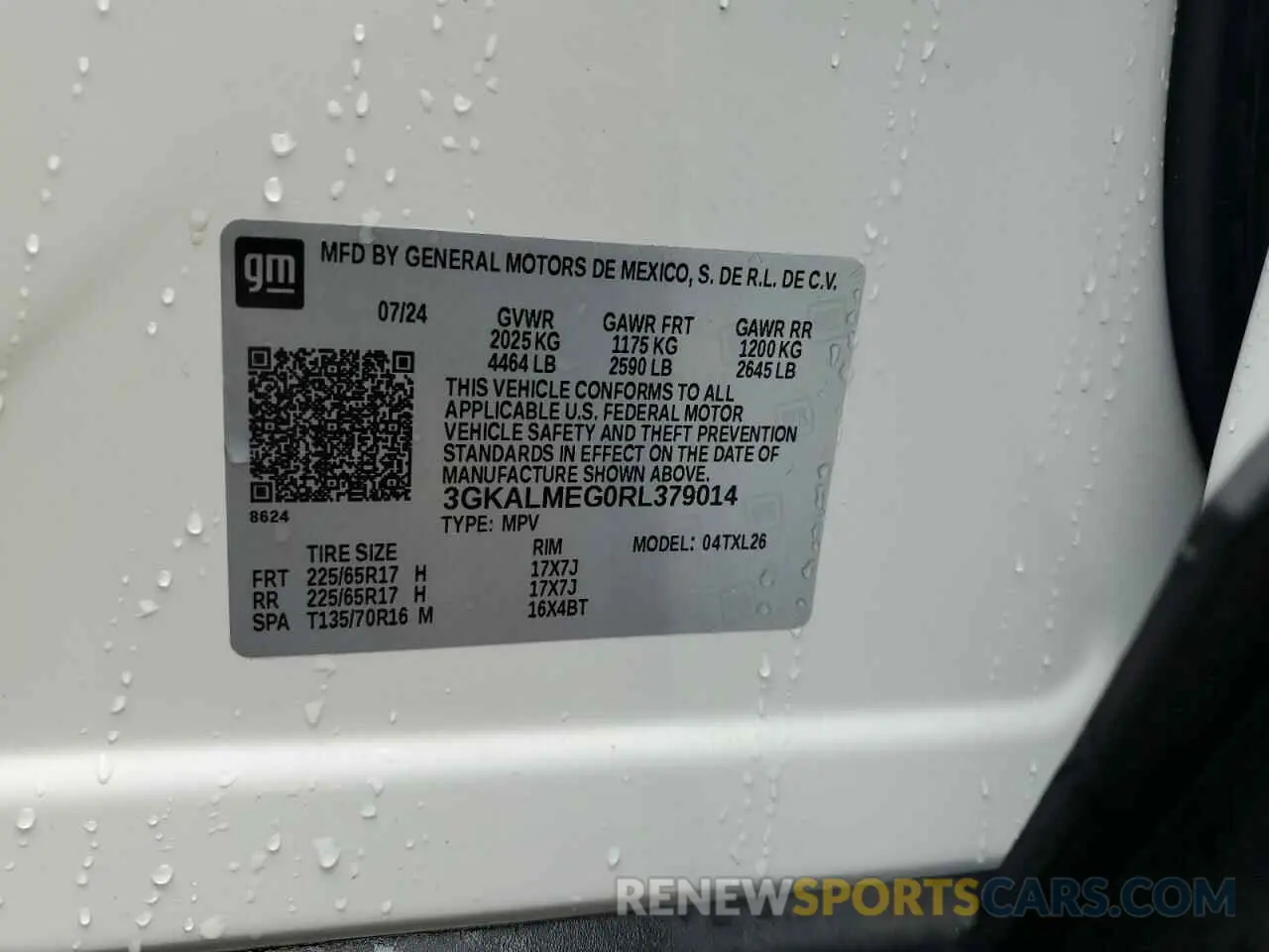 13 fotografías del automóvil dañado 3GKALMEG0RL379014 GMC TERRAIN 2024