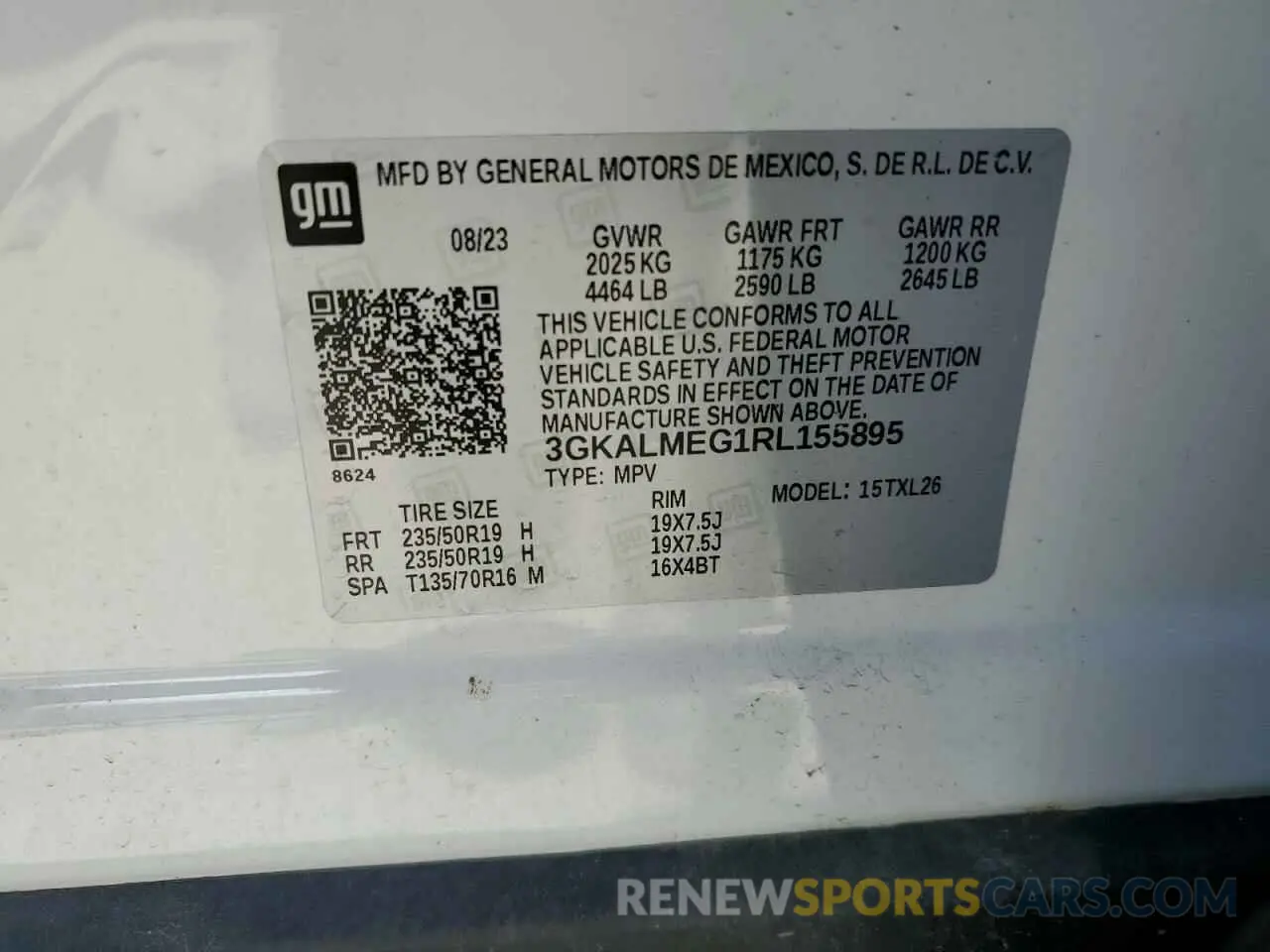 12 fotografías del automóvil dañado 3GKALMEG1RL155895 GMC TERRAIN 2024