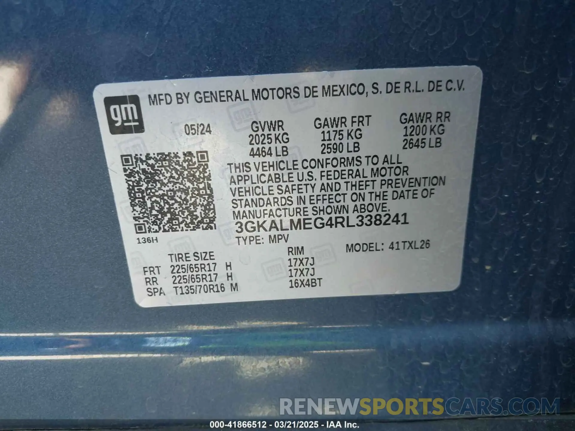 9 fotografías del automóvil dañado 3GKALMEG4RL338241 GMC TERRAIN 2024
