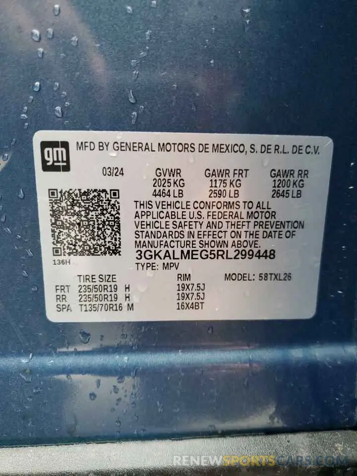 14 fotografías del automóvil dañado 3GKALMEG5RL299448 GMC TERRAIN 2024