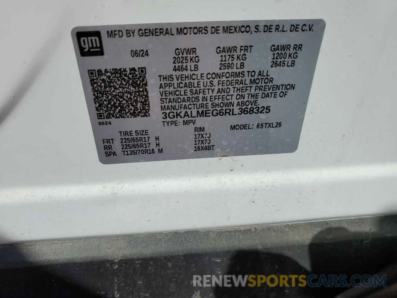 14 fotografías del automóvil dañado 3GKALMEG6RL368325 GMC TERRAIN 2024