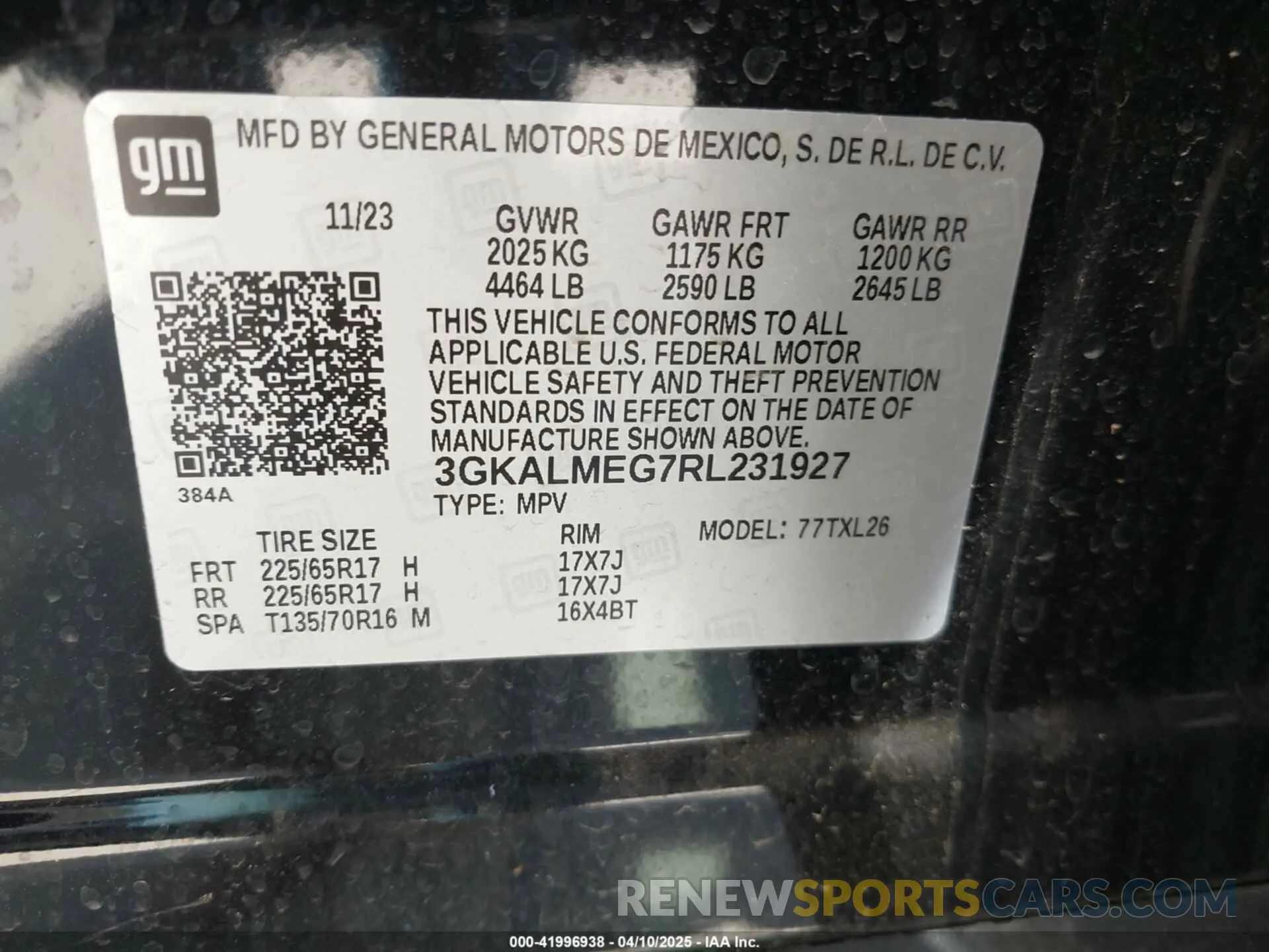 9 fotografías del automóvil dañado 3GKALMEG7RL231927 GMC TERRAIN 2024