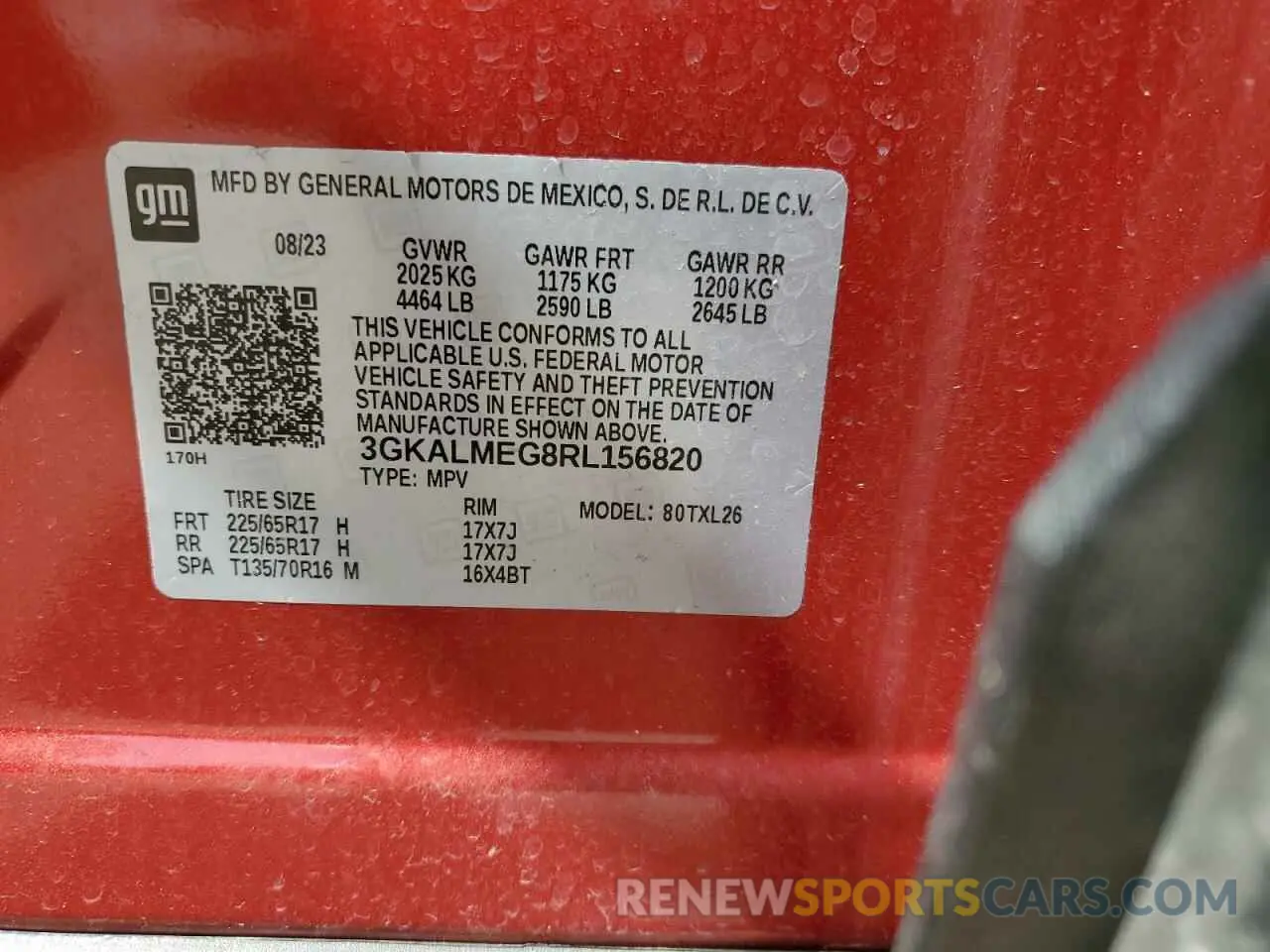 13 fotografías del automóvil dañado 3GKALMEG8RL156820 GMC TERRAIN 2024