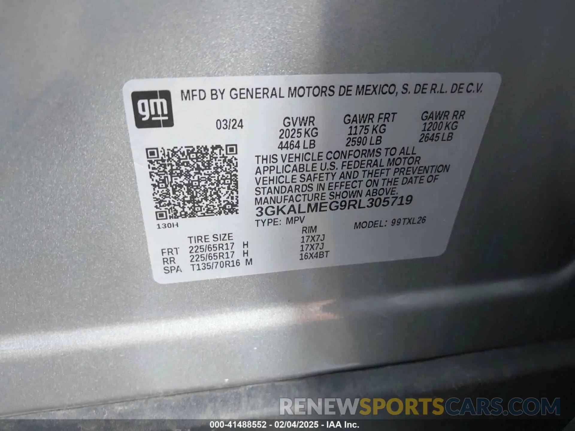 9 fotografías del automóvil dañado 3GKALMEG9RL305719 GMC TERRAIN 2024