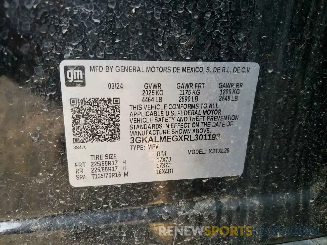 14 fotografías del automóvil dañado 3GKALMEGXRL301193 GMC TERRAIN 2024