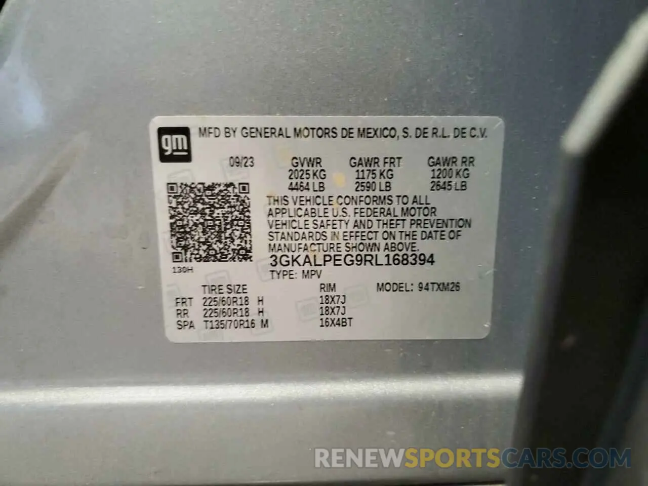 13 fotografías del automóvil dañado 3GKALPEG9RL168394 GMC TERRAIN 2024
