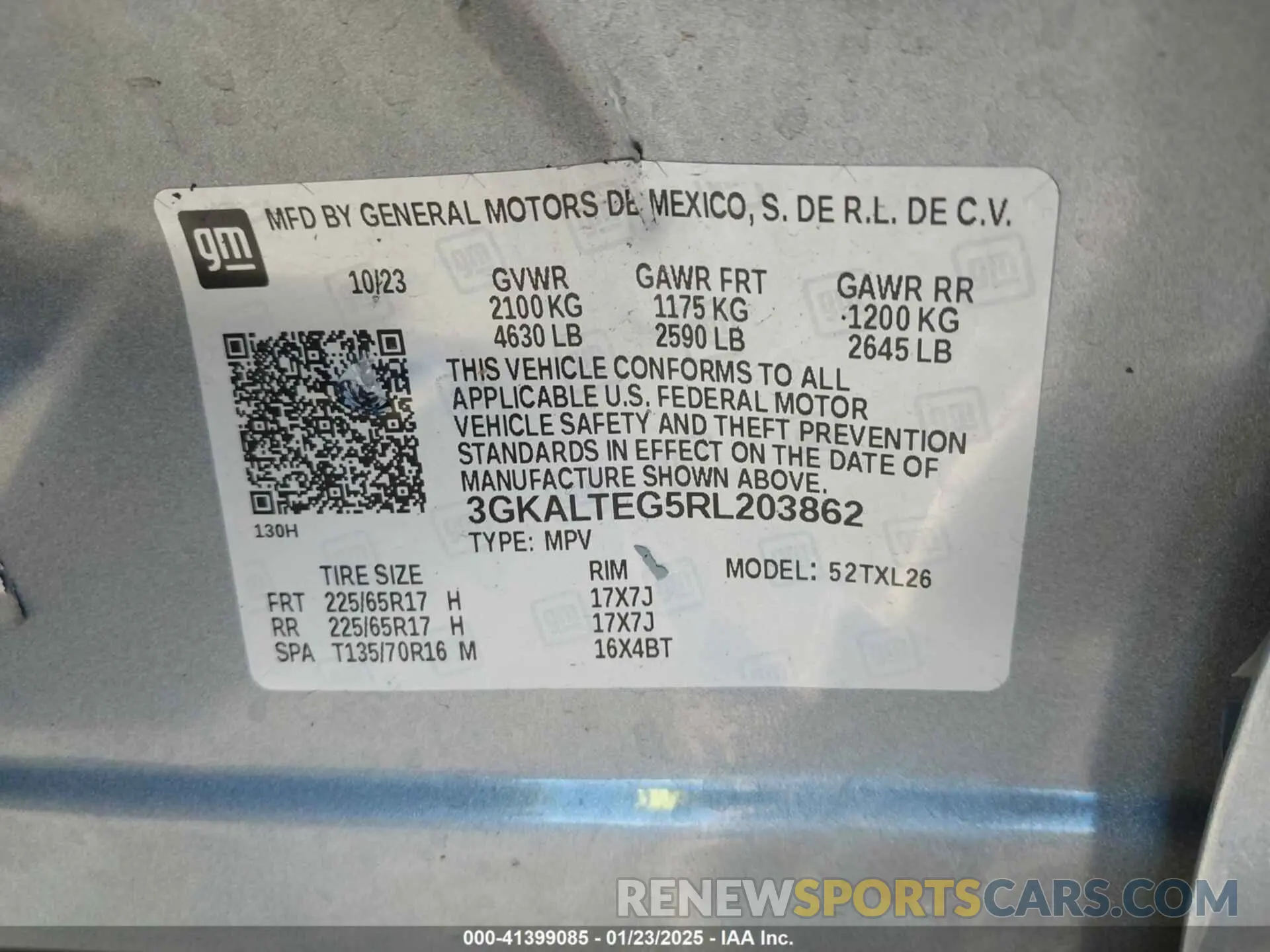 9 fotografías del automóvil dañado 3GKALTEG5RL203862 GMC TERRAIN 2024