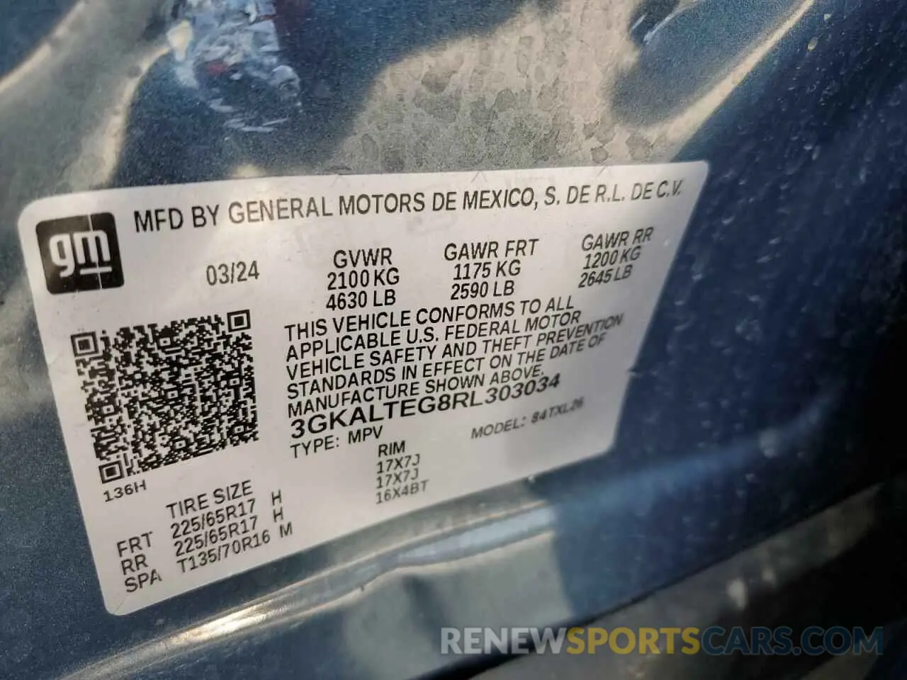 13 fotografías del automóvil dañado 3GKALTEG8RL303034 GMC TERRAIN 2024