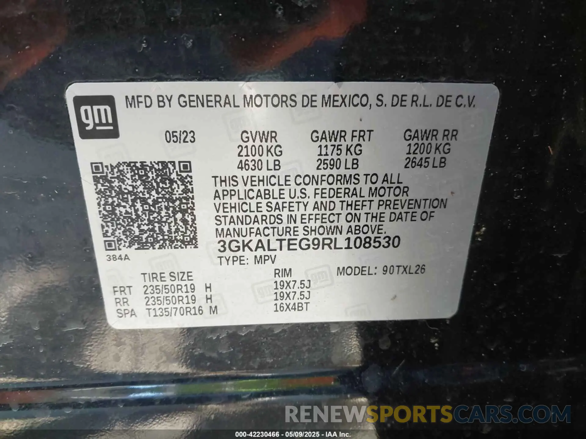 9 fotografías del automóvil dañado 3GKALTEG9RL108530 GMC TERRAIN 2024