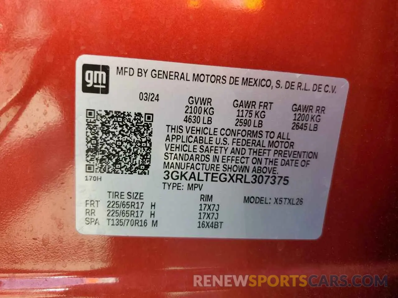 16 fotografías del automóvil dañado 3GKALTEGXRL307375 GMC TERRAIN 2024