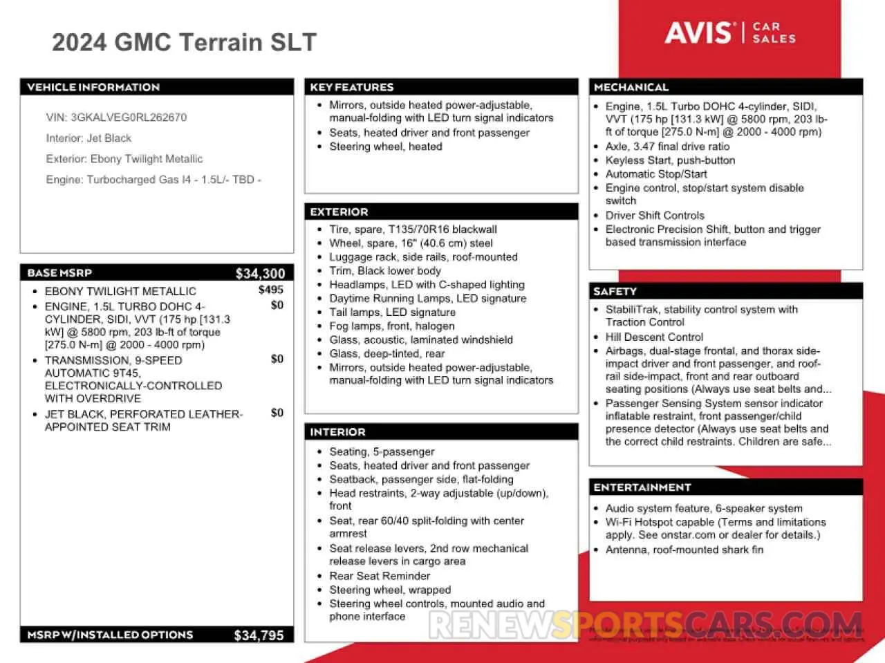 13 fotografías del automóvil dañado 3GKALVEG0RL262670 GMC TERRAIN 2024