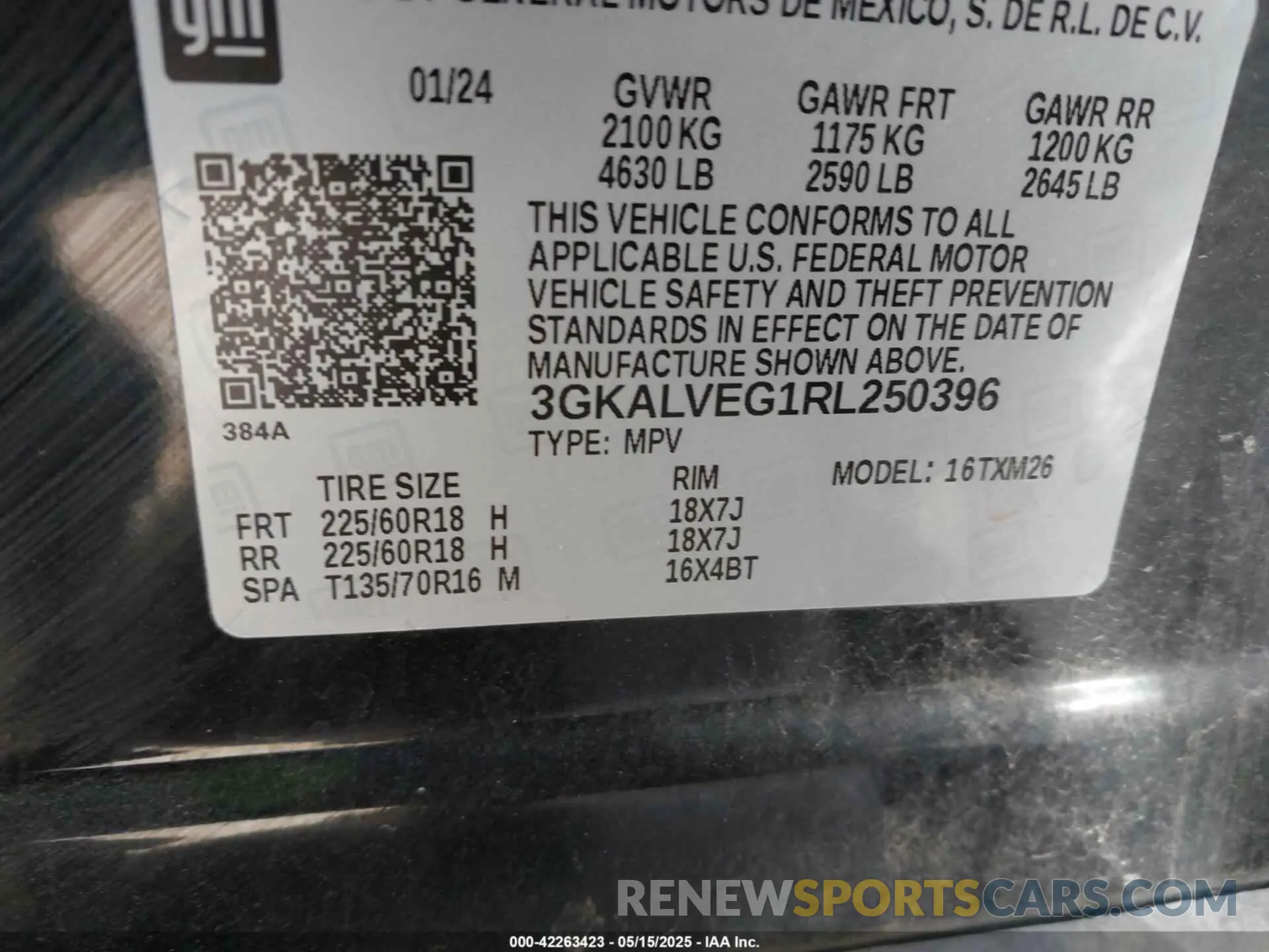 9 fotografías del automóvil dañado 3GKALVEG1RL250396 GMC TERRAIN 2024